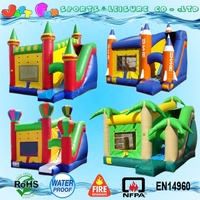 5 en 1 Châteaux combinés de toboggan gonflable sautant sur mesure à vendre