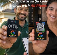 Carte de visite NFC/QR Code 4/C en PVC NTAG213 215 avec puce 13,56 MHz pour iPhone/Android – Utilisation à vie