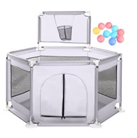 Parc de jeu hexagonal pour bébé, clôture de sécurité intérieure, parc de jeu en tissu protecteur pour enfants, pliable et portable pour la maison