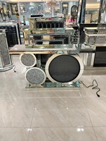 Table console de cheminée à miroir en diamant écrasé de luxe étincelant Offre Spéciale de grande classe