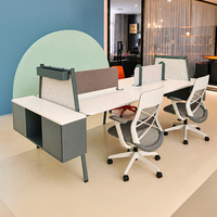 Mesa de Oficina Moderna de Doble Cara, Muebles de Oficina de Calidad Estándar, Estación de Trabajo para 2-8 Personas, Escritorios de Trabajo Óptimos, Convertibles