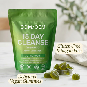 Gomitas de Limpieza Intestinal de 15 Días, Mezcla de Aloe y Polidextrosa, Cuidado del Colon, Suplemento con Logotipo Personalizado, Fabricación al por Mayor, ODM - Product Image 1