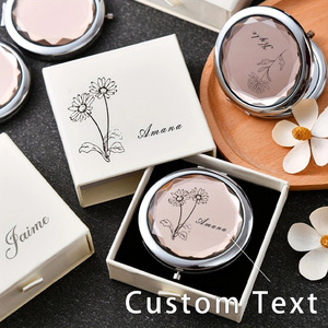 Customized a Stylish and Exquisite Glass Makeup Mirror for Use in Weddings, Bridal Parties,or As Decoration for Bachelor Parties