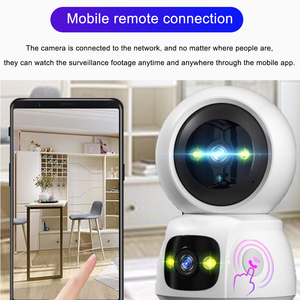 Độ nét cao 360 độ hai ống kính Wi-Fi Camera an ninh 2MP + 2MP quốc tế với tầm nhìn ban đêm chức năng nghiêng CMOS cảm biến - Product Image 3