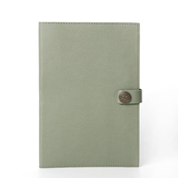 Carnet A5 en PU thermocollé avec fermeture à cordon, couverture souple couleur personnalisée, texture élégante, idéal pour promotion et cadeau