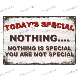 Not Special wall design free design custom sign old printing retro office logo beer sign Wholesale Metal Tin poster