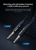 KBEAR ST12 8-Core 4N OFC Kabel Ekstensi Headphone HiFi Berlapis Perak Kabel Pengganti Monitor In-Ear Earbuds Earphone.