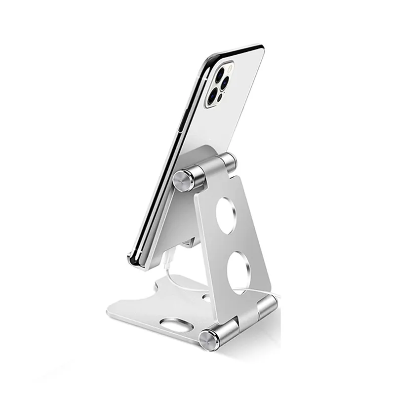 Rotating Telephone Stand Foldable Adjustable Smart Phone Stand Holder 360 Tablet Support Desktop Metal Cellphone Stand Pink