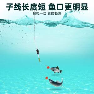 Juego de anzuelos dobles con funda corta para pesca en aguas abiertas, 20 cm, funda dorada, para dentada, carpa cruciana, lagos, estanques y ríos. - Product Image 4