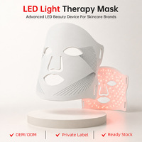 Masque facial LED rechargeable OEM, 78 LED 5050, 4 en 1, couleur personnalisée, logo et emballage sur mesure