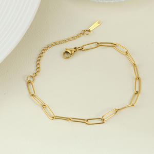 Beliebtes Hochwertiges Nicht-Verblassendes Edelstahl-Armband Einfaches Basis-Gold Multi-Stil Kubanische Box-Kette Armband Geschenke für Frauen - Product Image 4