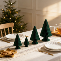 Décoration de table en papier nid d'abeille 3D personnalisée, réutilisable et pliable, écologique, pour Pâques, Noël, arbre de Noël, fêtes et maison