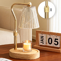 Lampe chauffe-bougie électrique en verre Molly Glory, design simple, réglable, avec minuterie, pour la décoration intérieure