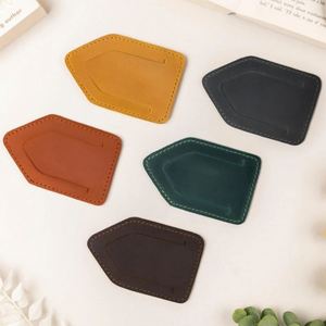 Hot Selling PU Leather Elegant Geometric Leather <b>Bookmark</b> Premium Gift Durable Page Clip for Journals Gift for Read Lovers - Product Image 4
