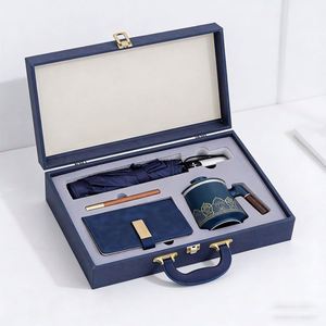 Promotional Idea for Men Corporate Business Gift <b>Set</b> with PU Leather Pen <b>Notebook</b> and UV Printed Thermos Flask - Product Image 1