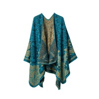 Femmes élégant de haute qualité confort Style ethnique châle Cape haut de gamme européen voyage quotidien châle chaud automne hiver en gros