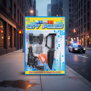 Juego de juguetes de policía de la ciudad, 37x26cm, accesorios de juego de rol para niños mayores de 3 años - Product Image 1