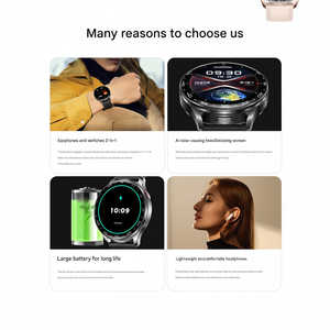 T97 montre écouteur transfrontalier deux-en-un montre intelligente femme sang oxygène fréquence cardiaque sommeil sport étanche couple montre - Product Image 1