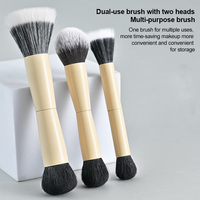 2025 OEM vente en gros brosse pour le visage à double extrémité crème pour cheveux doux fards à joues poudre surligneur brosse de mélange