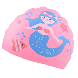 Gorro de natación de silicona con dibujos animados para niños, impermeable, cómodo, con protección para los oídos - Product Image 5