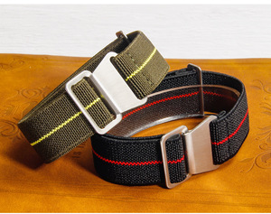 Lionorm French Troopsパラシュートエラスティックナイロンウォッチバンド18/20/22mmメンズユニバーサルフックアンドループナイロンストラップ - Product Image 6