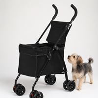 Poussette pour animaux de compagnie à 4 roues, grande capacité, étanche, charge 70 kg, ultra durable, légère, pour petits chiens et chats, pliage rapide en 2 secondes