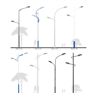 Thân thiện với môi năng lượng mặt trời ánh sáng đường phố cực 6 mét 8 mét <span class=keywords><strong>10</strong></span> mét đơn đôi cánh tay thép Vật liệu LED nguồn ánh sáng đường vuông - Product Image 3