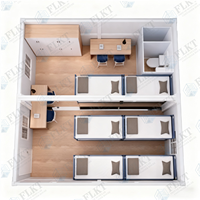 FLKT Maison conteneur pliable et modulaire préfabriquée, design moderne, pour jardin, cabane d'invités autonome