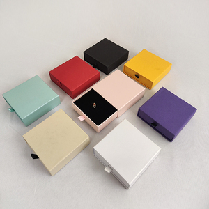 Boîte à bijoux rectangle avec boîte extérieure et boîte à tiroirs Emballage de doublure en velours - Product Image 1