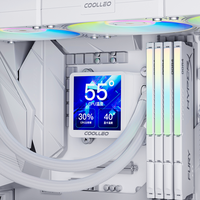 COOLLEO Écran LCD haute définition 360 refroidisseur d'eau système ARGB de refroidissement du processeur pour LGA115X/1200/1700/1851and AM4/AM5 refroidisseur de liquide