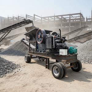 花崗岩、石灰岩、砂利、岩石の破砕用コンベア付きポータブルジョークラッシャー装置 - Product Image 6