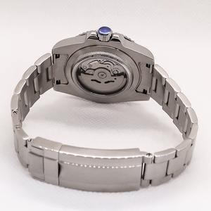 Correa de Reloj de Lujo de Alta Gama, Negra con Puntero Azul, 21 mm de Ancho, para Reloj Mecánico de Hombre con Esqueleto - Product Image 4