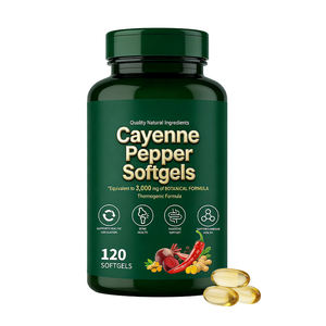 Goede prijs op maat gemaakte Cayenne peper softgel capsules, supplement voor de spijsvertering, metabolisme en immuunvermogen voor volwassenen - Product Image 1
