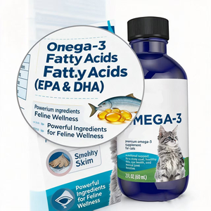 Aceite de Pescado Omega-3 de Marca Propia, 60 ml, Suplemento Líquido Natural Puro para Perros y Gatos, Favorece <span class=keywords><strong>la</strong></span> Salud de las Articulaciones, <span class=keywords><strong>la</strong></span> Piel y el Pelaje, Refuerza el Sistema Inmunitario, EPA, DHA - Product Image 3