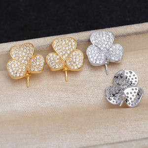 Set de Accesorios para Joyería de Perlas, Plata S925, Soporte para Anillos de 10-11 mm, 6026, Soporte para Uñas, Soporte para Pendientes, Latón Semiterminado - Product Image 3