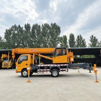 Grue de camion ISUZU 8 tonnes, nouveau modèle, certifiée CE, personnalisée en usine, avec stabilisateurs hydrauliques 4+1 pour levage de chantier