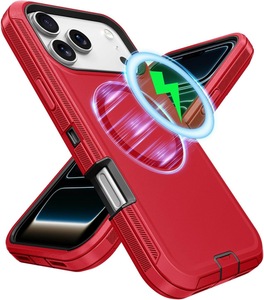 Funda Magnética de Lujo para <span class=keywords><strong>iPhone</strong></span> 17 <span class=keywords><strong>13</strong></span> 14 15 16 17 18 Pro Max Air Plus, Resistente a Impactos, con Carga Inalámbrica, Protección Reforzada - Product Image 1