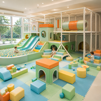 Aire de jeux pour tout-petits avec piscine à balles, équipement de jeu souple et mini-toboggan pour café pour enfants