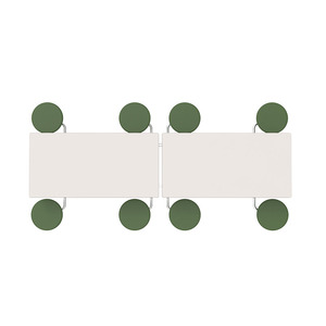 Muosen quán cà phê bảng nội thất trường học giá rẻ 8 chỗ ngồi di động gấp bảng trường căng tin Ghế bộ sinh viên đại học ăn uống - Product Image 5