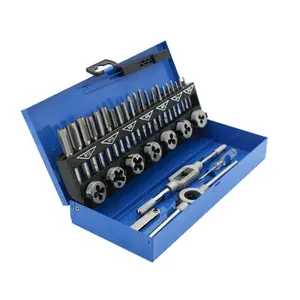 Hardware Tools Kit Fine Thread Alloy Steel Tapping Drift Holder Tap and Die Set Metric System Screw Tap Die Set