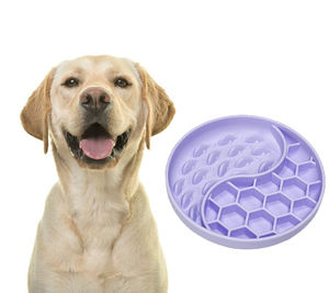 Couleur personnalisée logo multi fonction puzzle chien jouet chien chat enrichissement lécher tapis plaque poisson rond chien mangeoire lente - Product Image 1