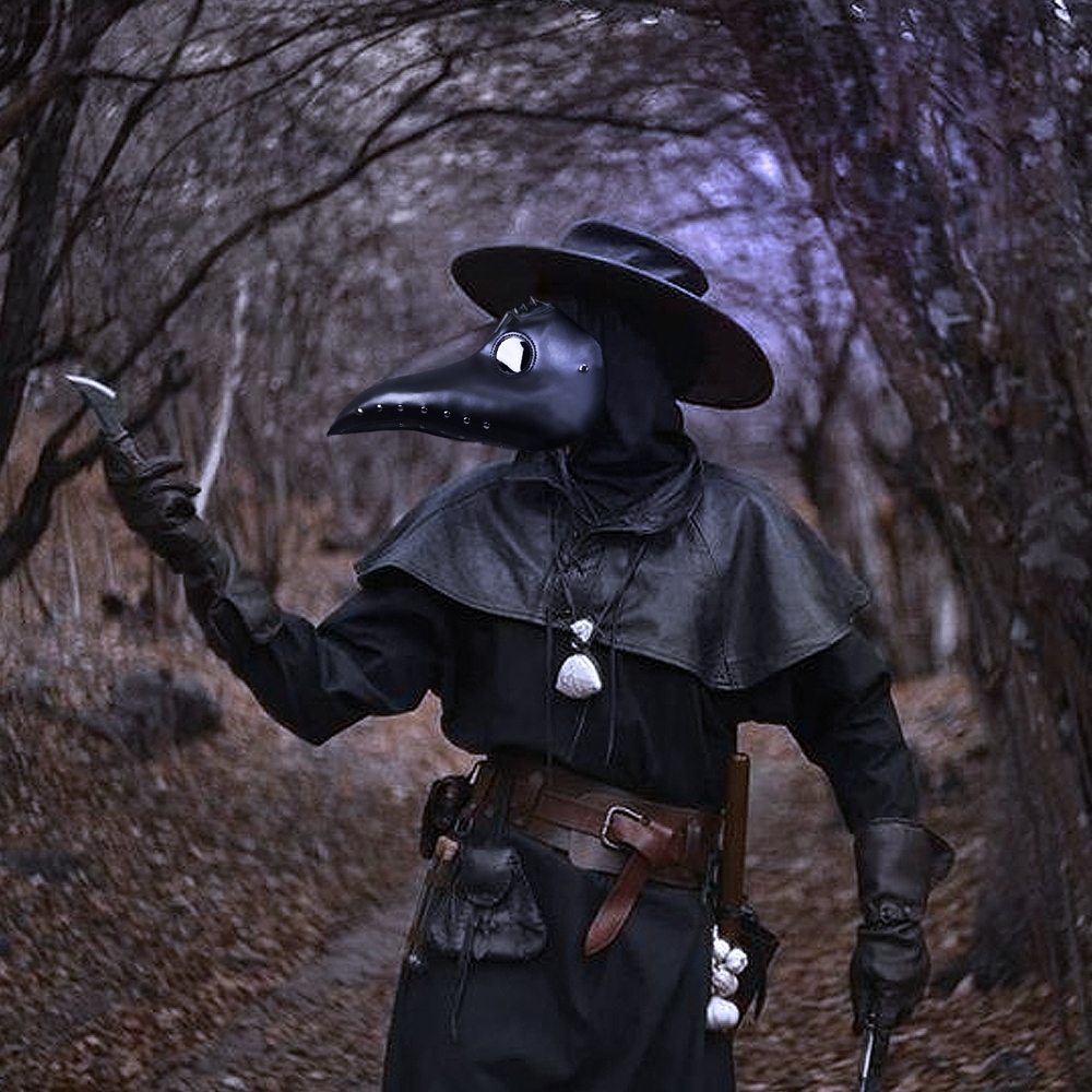 Duduta Pestarzt-Maske Aus PU-Leder – Halloween-Kostüm Mit Verstellbarem Kopfband, Bird Mask