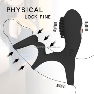 Man Nuo OEM ODM Hochwertiger Silikon Wasserdichter Vibrierender Penisring für Männer zur Verzögerung der Ejakulation 10-Frequenz-Vibration USB - Product Image 2