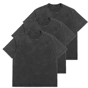 Quá Khổ Chunky cổ điển t Áo Sơ Mi Nam đồ họa in axit rửa 100% cotton unisex t Áo sơ mi đồ họa Tees nam - Product Image 5