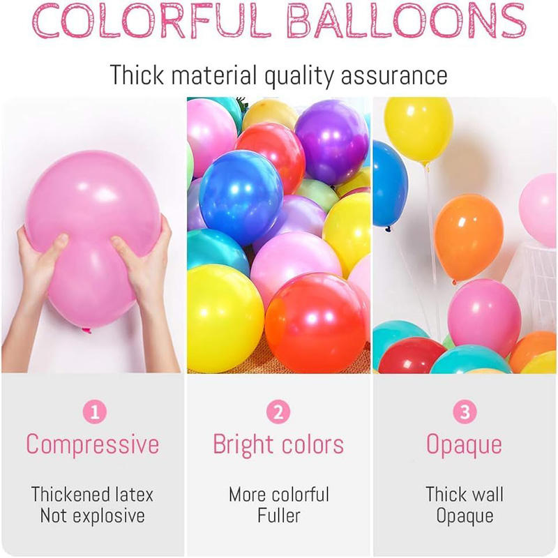 Hot Selling High Quality Multicolor Standard Latex Balloon Wedding Birthday Anniversary Party Decoration Round Matte Balloons
