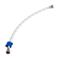 Tuyau de plomberie flexible en nylon tressé de style nouveau blanc pour accessoire de chauffe-eau de toilette 50 cm