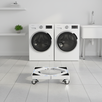 Rak Mesin Cuci Adjustable Grosir, Alas Mesin Cuci Bergerak dengan Roda, Rak Penyimpanan Terpasang