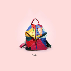 Sacs à dos <span class=keywords><strong>bachette</strong></span> piquage sacs en cuir de mode Européen et Américain mode couleur sacs à dos - Product Image 3