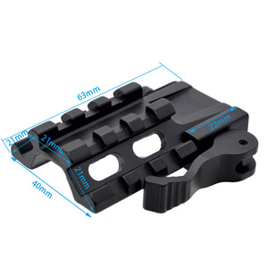 Adaptador de Montaje Elevador de Liberación Rápida Weaver de 20mm y 3 Ranuras de Aleación de Aluminio de Alta Resistencia, Ajustable en Altura, para Equipo de Caza al Aire Libre - Product Image 1