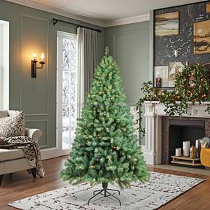 Chất lượng pre-lit 8 feet nhân tạo đầy đủ Cây giáng sinh màu xanh lá cây Faux <span class=keywords><strong>Douglas</strong></span> <span class=keywords><strong>Fir</strong></span> vân sam cây bao gồm đứng - Product Image 2